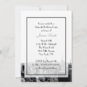 NYC Fisheye Skyline 2 BW Sweet 16 V Einladung (Rückseite)