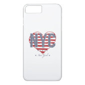 NYC Flagge-Herz Case-Mate iPhone Hülle (Rückseite)