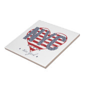 NYC Flagge-Herz Fliese (Seite)