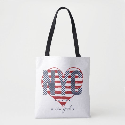 NYC Flagge-Herz Tasche (Vorderseite)