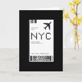NYC Flugzeug Ticket Karte (Gelbe Blume)