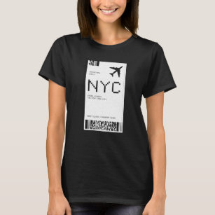 NYC Flugzeug Ticket T-Shirt