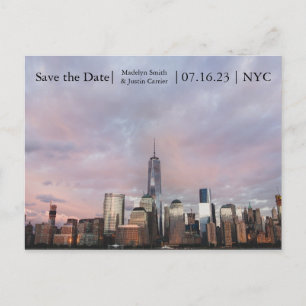 NYC Freiheits-Turm-Foto - Save the Date Postkarte