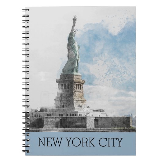 NYC-Freiheitsstatue - Manhattan Land Notizblock (Vorderseite)