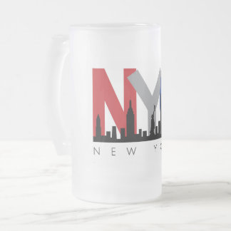 NYC-Frosted-Beer-Mug Mattglas Bierglas