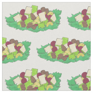 NYC Fruchtmantel Waldorf Salad Äpfel Celery Walnüs Stoff