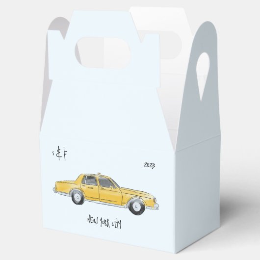 NYC Gefallen Box. Hochzeitsempfang Geschenkschachtel (Geöffnet)