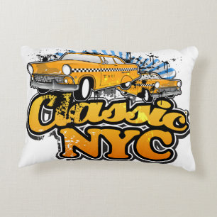 NYC-Gelber-Taxi-Logo Zierkissen