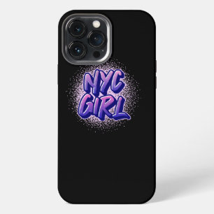 NYC Girl Graffiti Stil iPhone 13 Pro Max Hülle