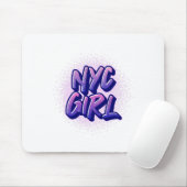 NYC Girl Graffiti Style Mousepad (Mit Mouse)