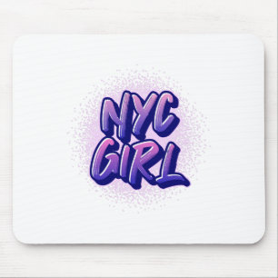 NYC Girl Graffiti Style Mousepad