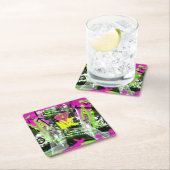 NYC Graffiti Art Empire State City Gesichtsmaske Rechteckiger Pappuntersetzer (Vor Ort)