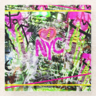 NYC Graffiti City Neon Gift Untersetzer