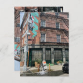 NYC Graffiti Gebäude Postcard Urban Art Snapshot Postkarte (Vorne/Hinten)
