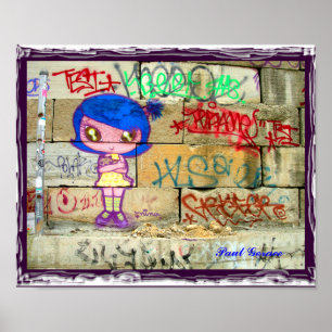 NYC Graffiti Girl Poster
