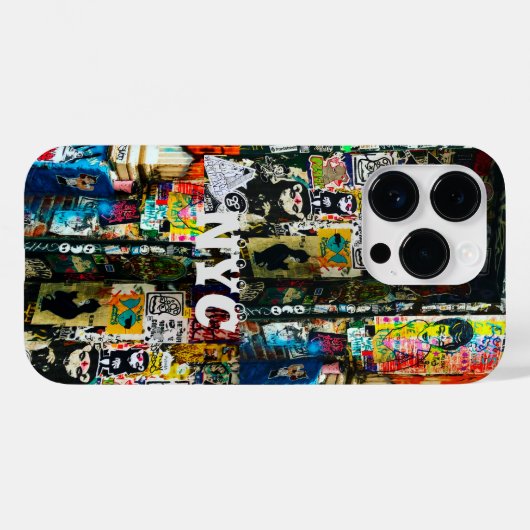NYC Graffiti Graphic design iPhone Case (Rückseite (Horizontal))