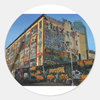 nyc graffiti kranker Stile Runder Aufkleber