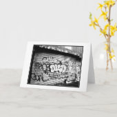 'NYC Graffiti' leere Grußkarte Karte (Gelbe Blume)
