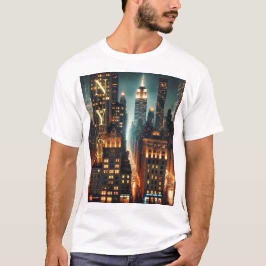 NYC Graphic T - Shirt - Iconic New York City Desig (Vorderseite)