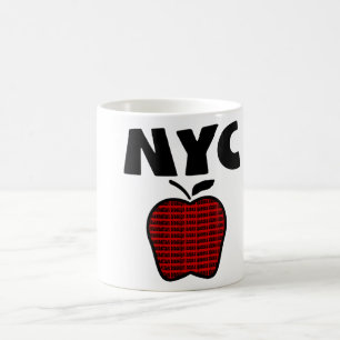 NYC - Großes Apple mit allen 5 Städten Kaffeetasse