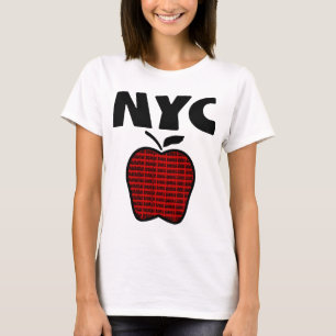 NYC - Großes Apple mit allen 5 Städten T-Shirt