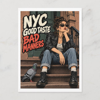 NYC Guter Geschmack Schlechte Manieren Postkarte