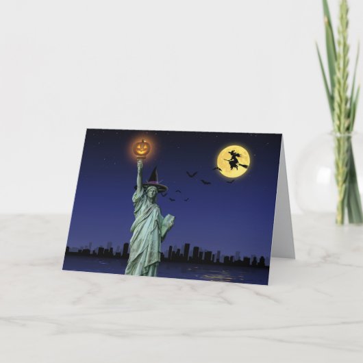 NYC Halloween-Grußkarte Feiertagskarte (Vorderseite)