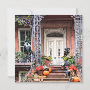 NYC-Halloween-Tür Feiertagskarte