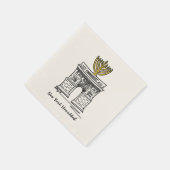NYC Hanukkah Washington Square Arch Menorah Serviette (Ecke)