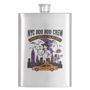 Nyc Hexe Und Geist Halloween-Nachtschicht Flachmann