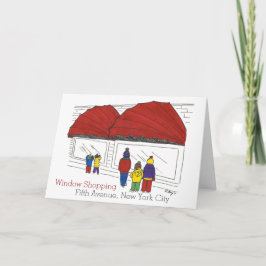 NYC Holiday Window Shopping New York Christmas NYC Feiertagskarte