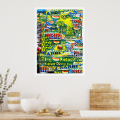 "NYC Hot Dogs" von Urban59 Studio Poster (Küche)