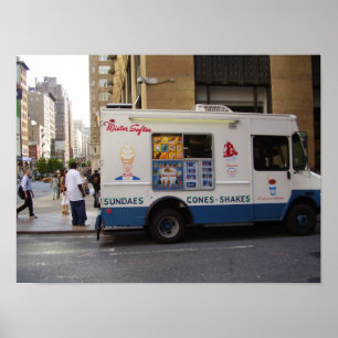 NYC Ice Cream Truck Poster