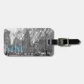 NYC im Winter-Monogramm-Gepäckanhänger Gepäckanhänger (Vorderseite horizontal)