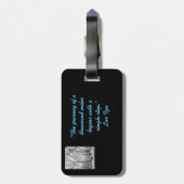 NYC im Winter-Monogramm-Gepäckanhänger Gepäckanhänger (Rückseite vertikal)