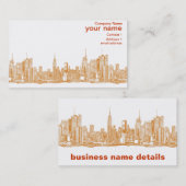 NYC in der Orange Visitenkarte (Vorne/Hinten)
