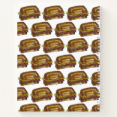 NYC Jüdischer Deli Reuben Corned Beef Sandwich Fei Notizblock (Rückseite)