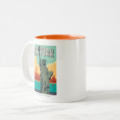 NYC - Lady Liberty Zweifarbige Tasse (Vorderseite Links)