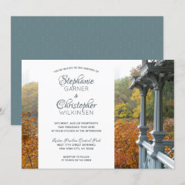 NYC Ladys Pavilion Autumn Central Park Wedding Einladung