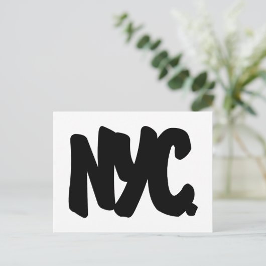 NYC Letters Postkarte (Stehend Vorderseite)