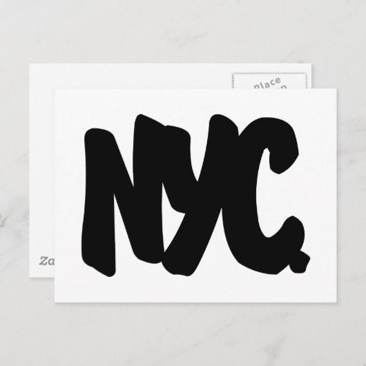NYC Letters Postkarte (Vorne/Hinten)