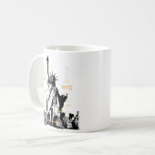 Nyc Liberty Statue New York Manhattan Custom Kaffeetasse (Vorderseite Links)