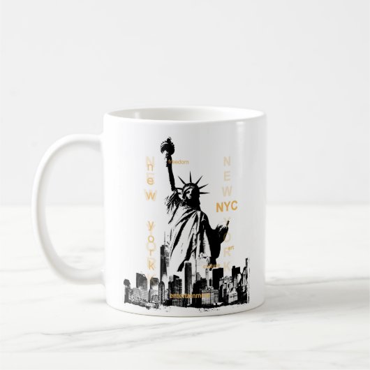 Nyc Liberty Statue New York Manhattan Custom Kaffeetasse (Links)