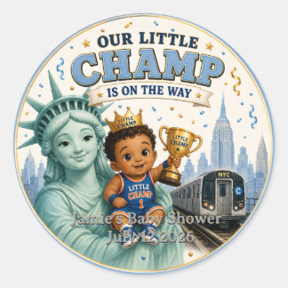 NYC LIL CHAMP BABY BOY SHOWER AUFKLEBER