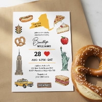NYC Lokal Gewachsener Ikonen-Skizze Babyparty