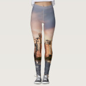 NYC Lower Manhattan Skyline mit Personalisiertem N Leggings (Vorderseite)