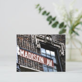 NYC Madison Ave Postkarte (Stehend Vorderseite)