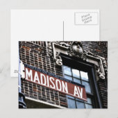 NYC Madison Ave Postkarte (Vorne/Hinten)
