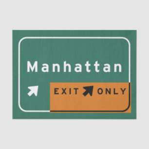 NYC Manhattan Ausgangs-Autobahn-Autobahn-Straße Seidenpapier