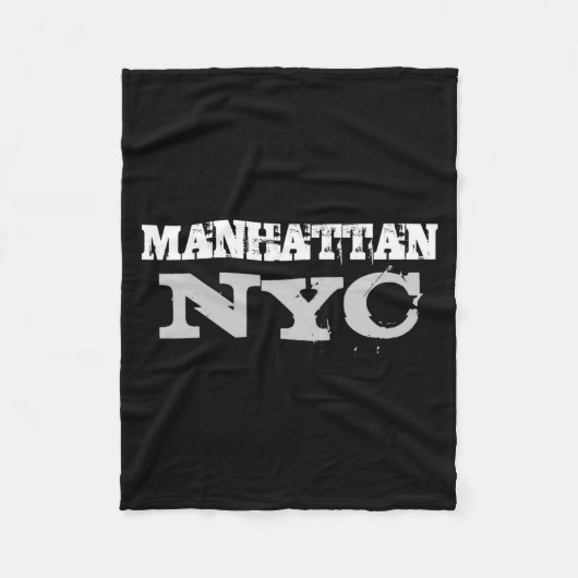 Nyc Manhattan New York City Elegant Black Template Fleecedecke (Vorderseite)